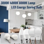 Ampoule LED à économie d&rsquo;énergie AC220V E14 E27 B22 3w-24w 3000K 4000K 6000K, lampe avec Ce Rohs pour la décoration intérieure du bureau et de la maison