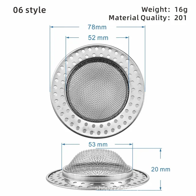 Filtre d'évier de cuisine en acier inoxydable – vue 3