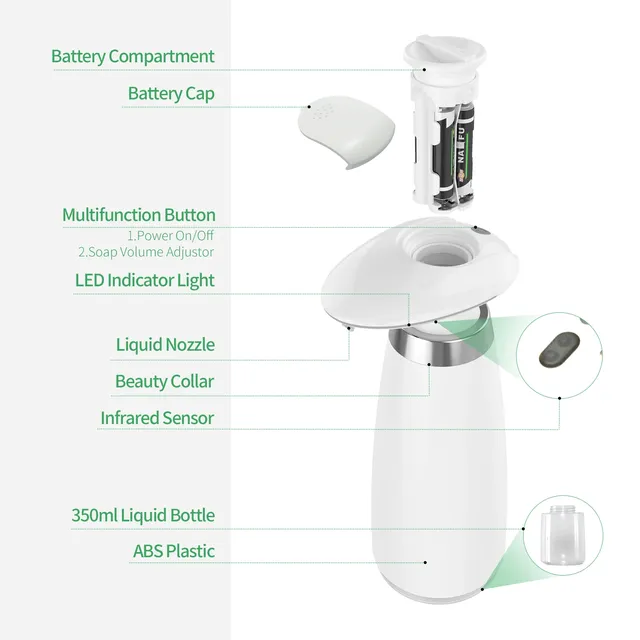 Distributeur de savon à capteur automatique – vue 2
