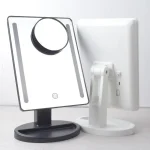 Miroir de maquillage 4.2 par LED, miroir de beauté britannique, bureau, grossissant 10x, commode, chargement USB