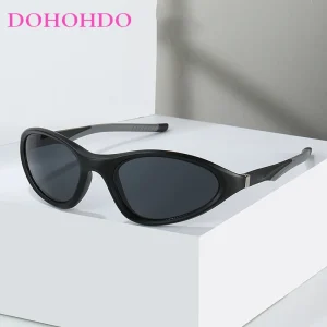 Lunettes de soleil de sport ovales pour femmes, marque de luxe, Punk Y2K, tendance pour hommes, conduite en plein air, cyclisme, UV400