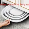 Bassin pliable silicone empilable ovale blanc mat… – vue 3