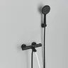 Mitigeur thermostatique mural noir chrome cylindrique… – vue 5