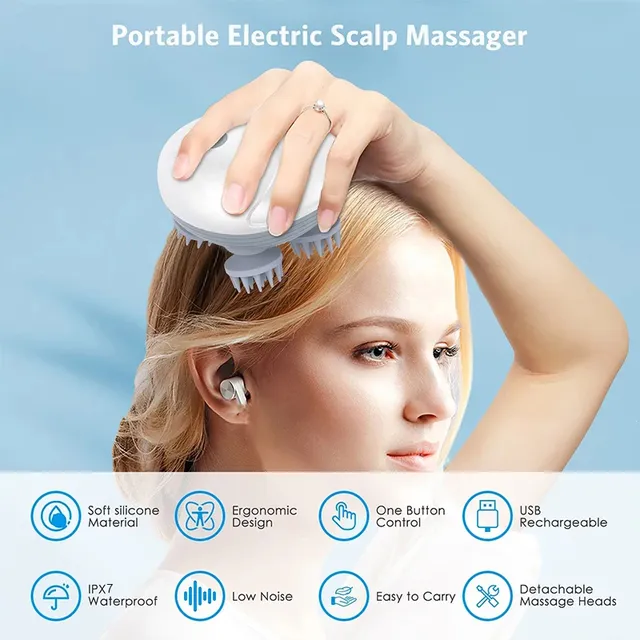 Masseur crânien électrique portable compact léger… – vue 2