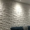 Autocollant mural décoratif 3D, papier peint artistique imperméable, carreaux muraux 3D avec Design diamant, pour salon, salle de bains, cuisine