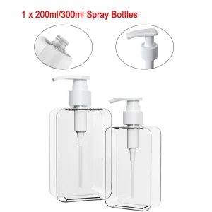 Distributeur de savon carré Transparent, bouteille de Lotion de comptoir avec pompe, distributeur de savon liquide de Lotion de salle de bains rechargeable Emp 1 pièce Distributeur de savon carré Transparent, bouteille de Lotion de comptoir avec pompe, distributeur de savon liquide de Lotion de salle de bains rechargeable Emp 1 pièce