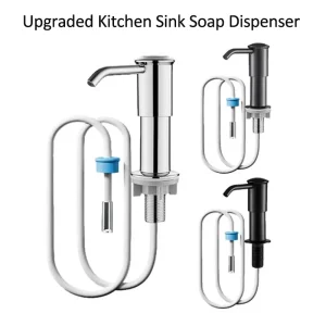 Distributeur de savon pour cuisine, distributeur de savon liquide résistant à la rouille pour le nettoyage de la cuisine, distributeur de savon d’évier intégré avec Silicone Distributeur de savon pour cuisine, distributeur de savon liquide résistant à la rouille pour le nettoyage de la cuisine, distributeur de savon d’évier intégré avec Silicone