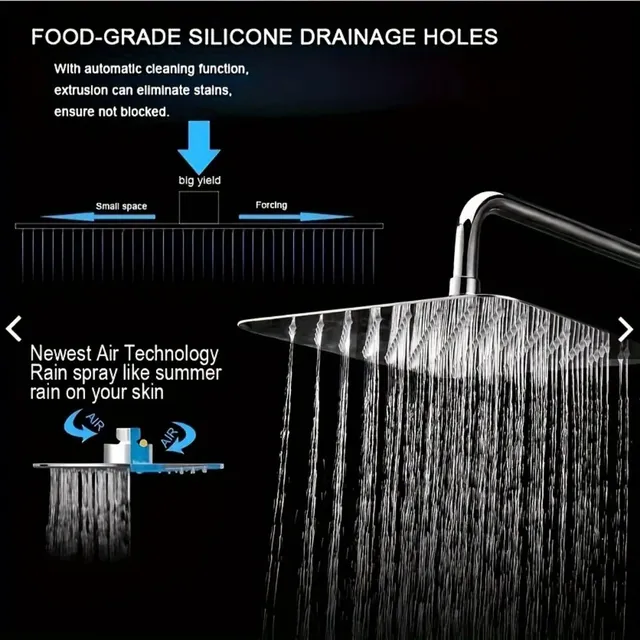 Pommeau de douche de pluie 8 pouces grand pommeau de… – vue 2