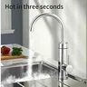 Robinet mitigeur chauffe eau instantané inox brossé col… – vue 2