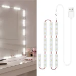 6/18/30/42LED miroir de maquillage lumières contrôle tactile vanité miroir lumières salle de bain miroir lumière avec câble USB LED bande lumières Dres