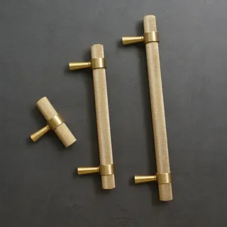 Poignée de porte d'armoire de cuisine en laiton massif