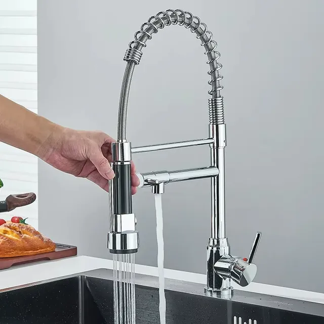 Robinet d'évier de cuisine noir – vue 2