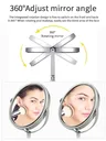 Grand miroir de maquillage argenté – vue 5