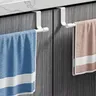 Porte serviettes suspendu acier inoxydable noir mat tube… – vue 2