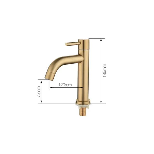 Robinet de lavabo froid simple en acier inoxydable 304 – vue 7