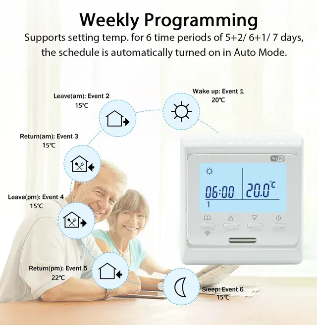 Thermostat WiFi intelligent pour chauffage au sol… – vue 3