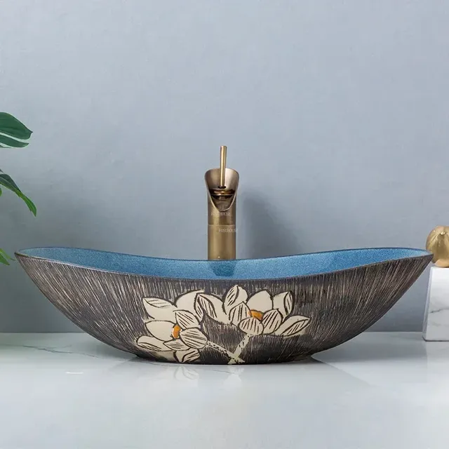 Lavabo en céramique salle de bains éviers cour évier… – vue 6