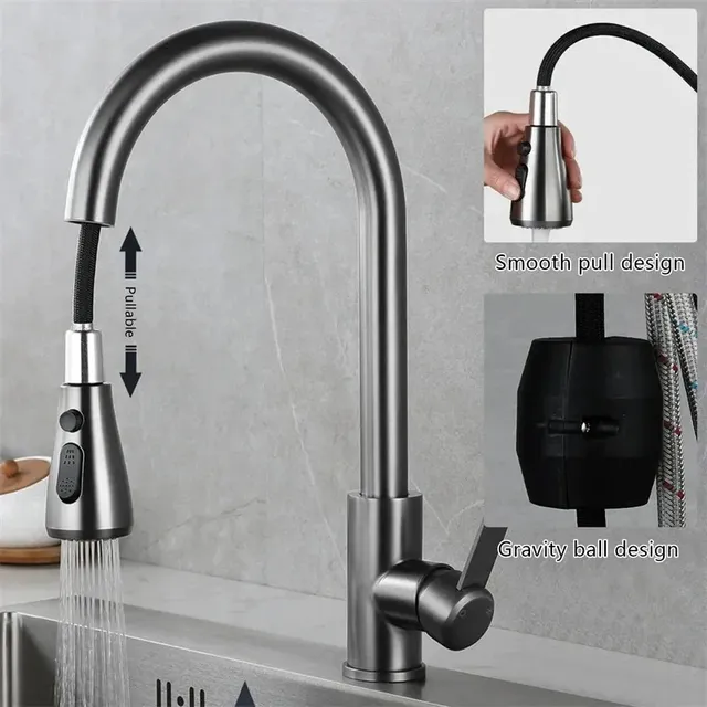Robinets de cuisine en acier inoxydable 304 – vue 2