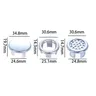 Cache tropplein lavabo rond plastique chromé anneau… – vue 3