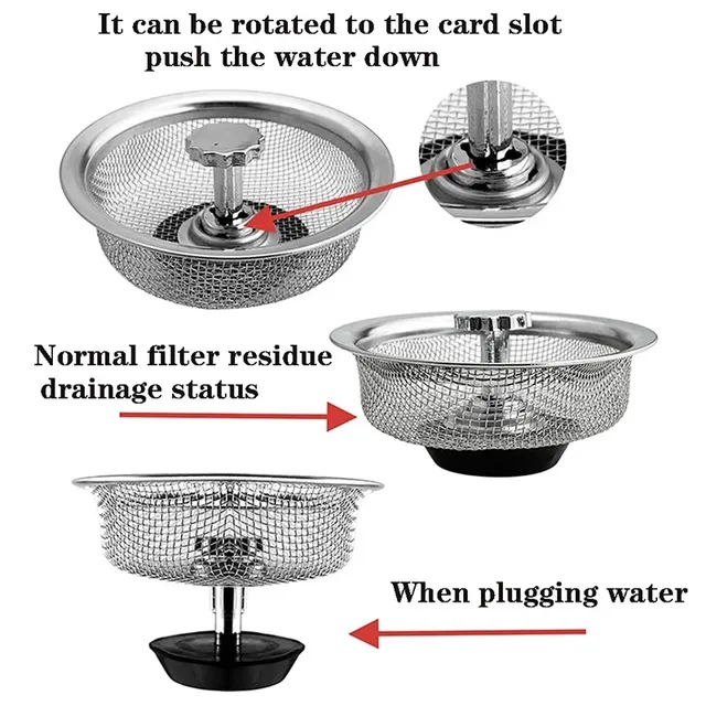 Filtre d'évier de cuisine en acier inoxydable – vue 5