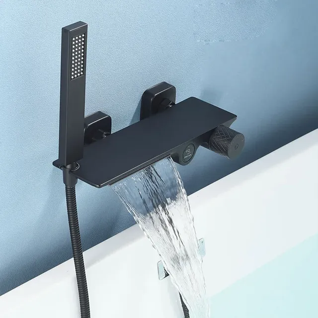 Brosse or laiton cascade laiton baignoire robinet salle… – vue 3