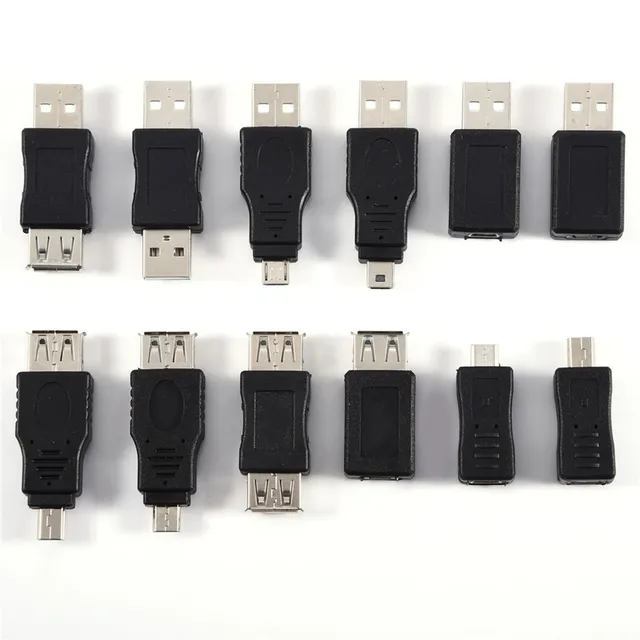 Lot douze adaptateurs USB2 micro mini mâle femelle… – vue 3
