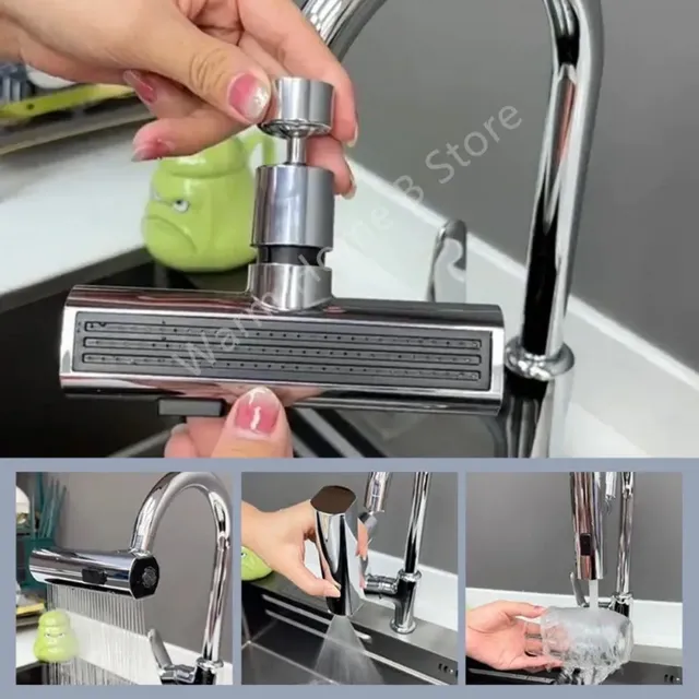 Robinet de cuisine cascade sortie anti-éclaboussures… – vue 5