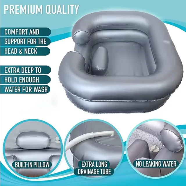 Bassin shampoing gonflable portable baignoire lavage… – vue 2