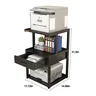 Meuble support imprimante trois niveaux roulettes tiroir… – vue 6