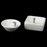 Lavabo miniature céramique blanche émaillée ronde carrée… – vue 2