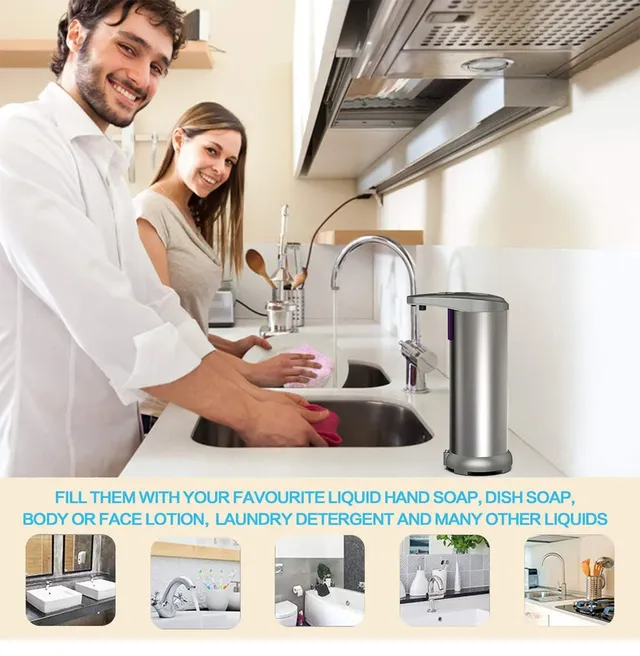 Distributeur automatique savon sans contact inox brossé… – vue 3