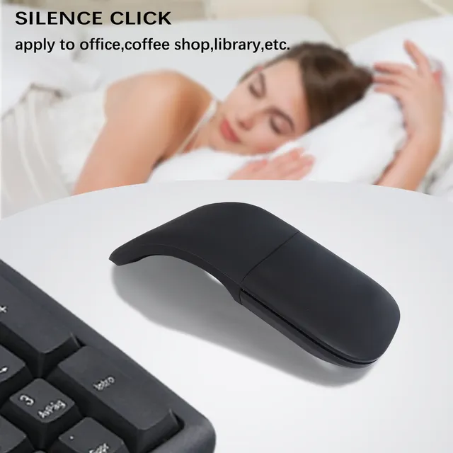 Souris Bluetooth pliable avec bouton muet – vue 3