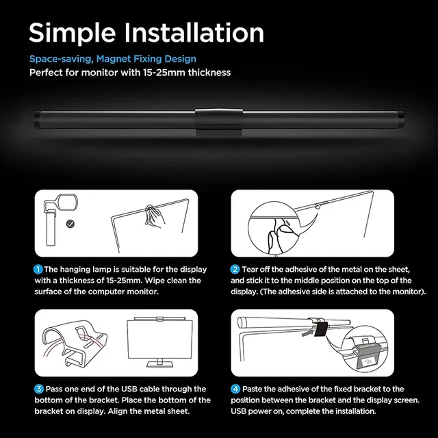 Lampe suspendue pour écran de protection des yeux – vue 2