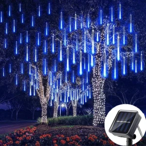 LED solaire pluie de météores lumières vacances chaîne lumières étanche jardin lumière 8 Tubes 144 LED décoration de mariage de noël LED solaire pluie de météores lumières vacances chaîne lumières étanche jardin lumière 8 Tubes 144 LED décoration de mariage de noël