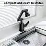 Robinet cuisine inoxydable rotatif 360 rotation murale… – vue 5