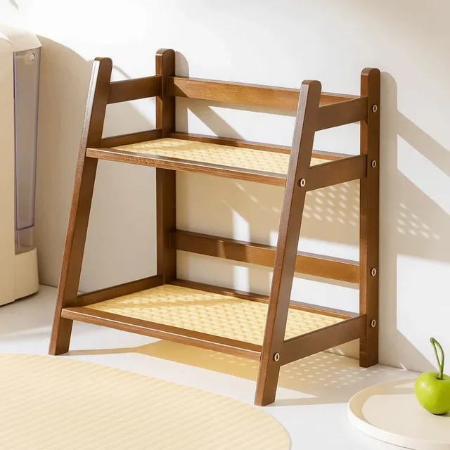 Étagère de rangement en bois à 2 niveaux – vue 3