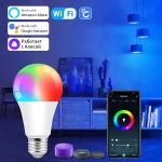 Ampoule Tuya E27 WIFI Zigbee Bluetooth, lumière variable 18W 15W lampe LED 220-240V RGB, application Smart Life, voix avec Alexa Google Home