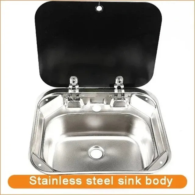 Lavabo à main en acier inoxydable pour caravane et Camping – vue 5