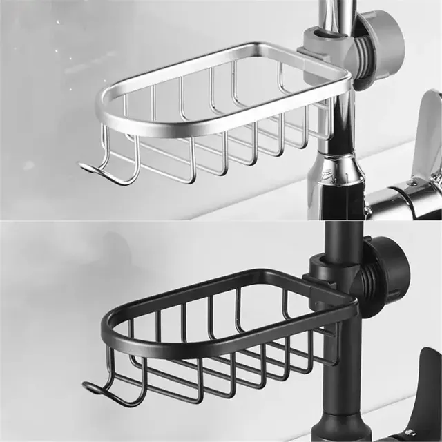 Panier rangement porte eponge savon douche métallique… – vue 2