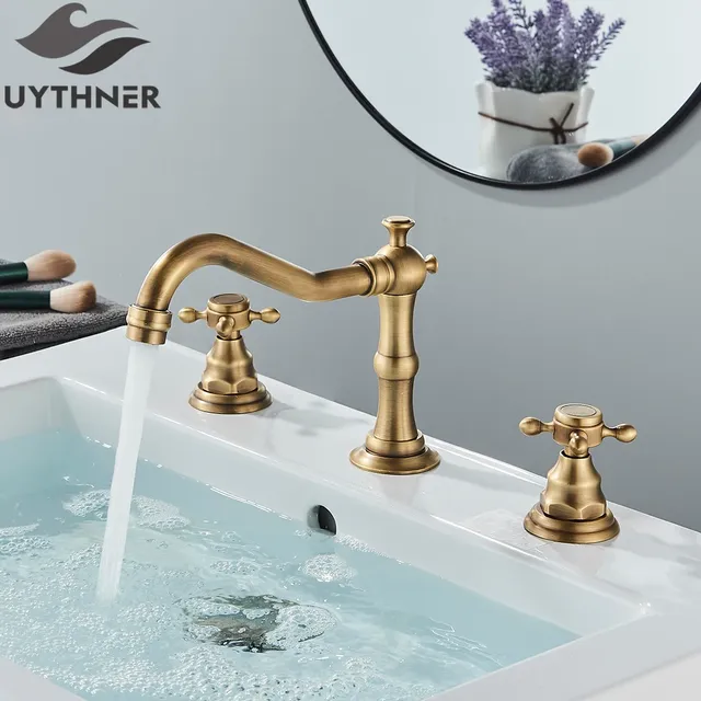Robinet baignoire monté sur pont trois trous noir mat… – vue 2