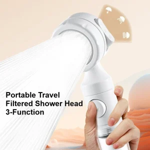 Pommeau de douche filtré de voyage Portable, 3 Modes, Spray de douche universel, accessoire de douche, buse de douche à main domestique Pommeau de douche filtré de voyage Portable, 3 Modes, Spray de douche universel, accessoire de douche, buse de douche à main domestique