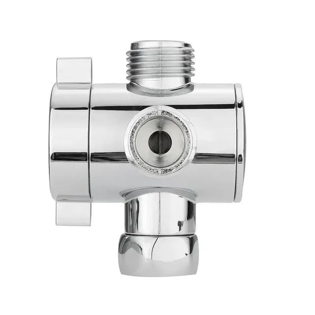 Inverseur trois voies chromé poli compact cylindrique… – vue 3