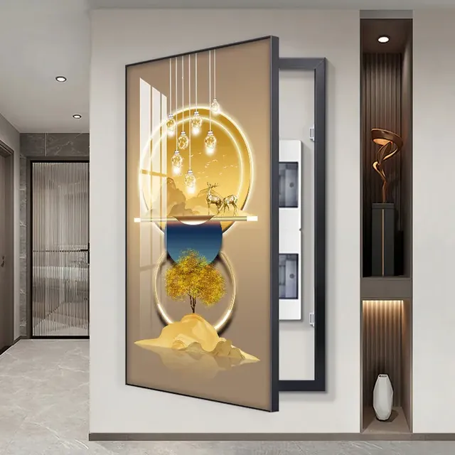 Moderne Décoratif Couvre Électrique Panneau de Peinture… – vue 3
