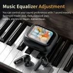 Bluetooth 5.4 casque plein écran tactile intelligent LCD dans l&rsquo;oreille sans fil écouteurs intra-auriculaires ENC micro longue batterie ANC Bluetooth écouteurs