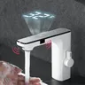 Robinet de salle de bains en laiton blanc intelligent – vue 4