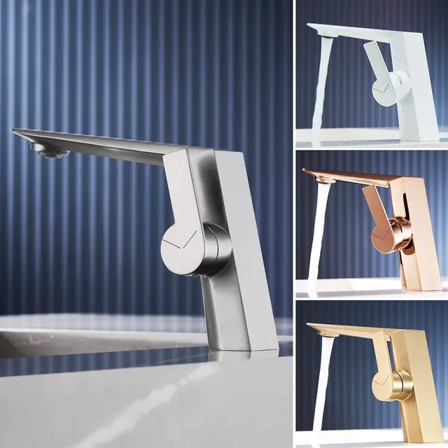Robinet lavabo mitigeur monocommande nickel brossé… – vue 2