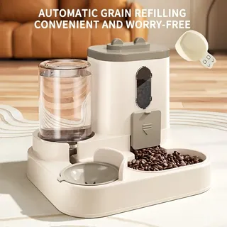 Distributeur d'eau et de nourriture pour chat 2 en 1