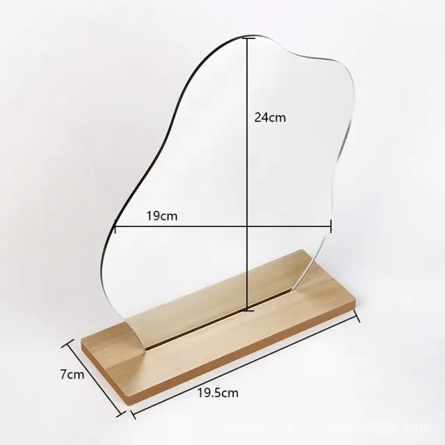 Miroir de maquillage irrégulier en bois – vue 6