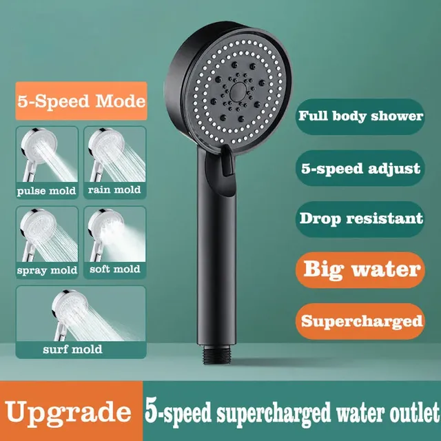 Pommeau de douche haute pression réglable