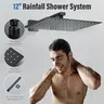 Pommeau de douche de pluie noir mat – vue 2